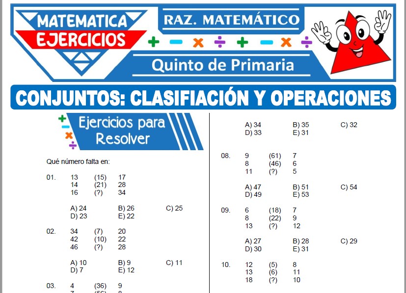 Ejercicios de Analogías para Quinto Grado de Primaria