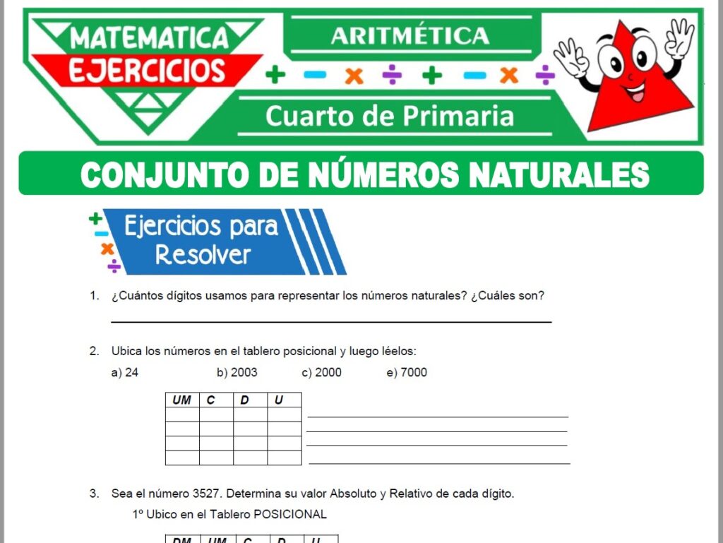 Ejercicios De Conjuntos De Numeros Naturales