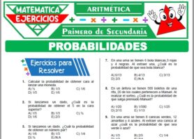 Ejercicios de Probabilidades para Primero de Secundaria