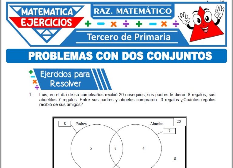 Ejercicios de Problemas con Dos Conjuntos para Tercero de Primaria