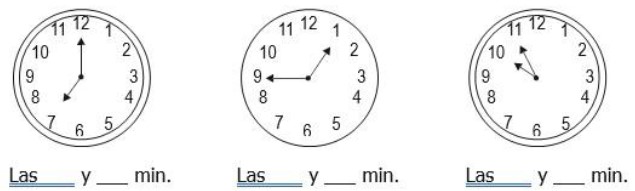 Ejercicios de Tiempo para Segundo Grado de Primaria