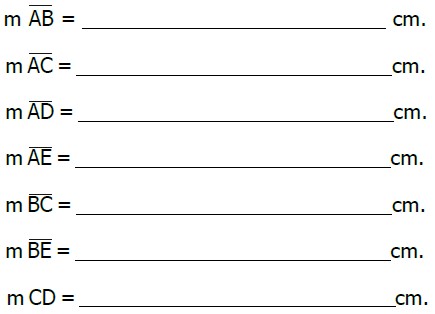 Ejercicios de Medidas de Segmentos para Segundo Grado de Primaria