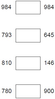 Ejercicios de Comparamos Números Naturales para Primer Grado de Primaria