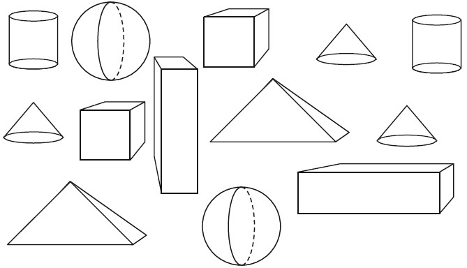 Ejercicios de Los Cuerpos Geométricos para Segundo Grado de Primaria