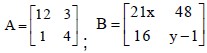 Ejercicios de Matrices y Determinantes para Cuarto Grado de Secundaria