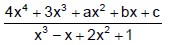 Ejercicios de Método de Horner para Segundo Grado de Secundaria