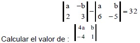 Ejercicios de Matrices y Determinantes para Quinto Grado de Secundaria