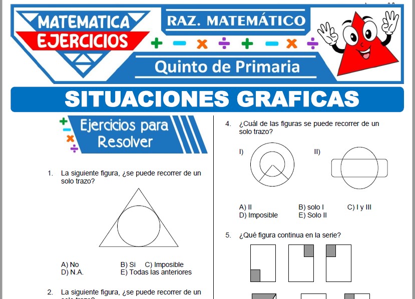 Ejercicios de Situaciones Graficas para Quinto Grado de Primaria